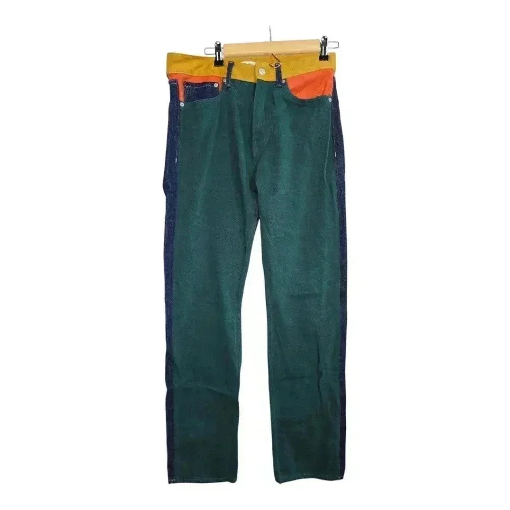 Calvin Klein *READ* Straight Leg Color-Block Banjo Jeans Italian Denim 30x32
